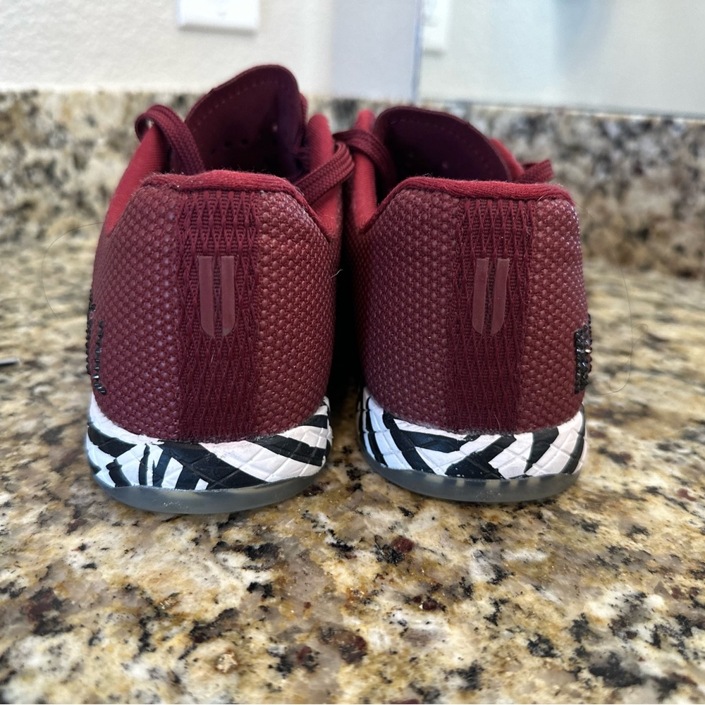 NOBULL Burgundy Athletic Shoes with Black & White Zebra Midsole - Picture 4 of 6